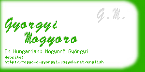 gyorgyi mogyoro business card